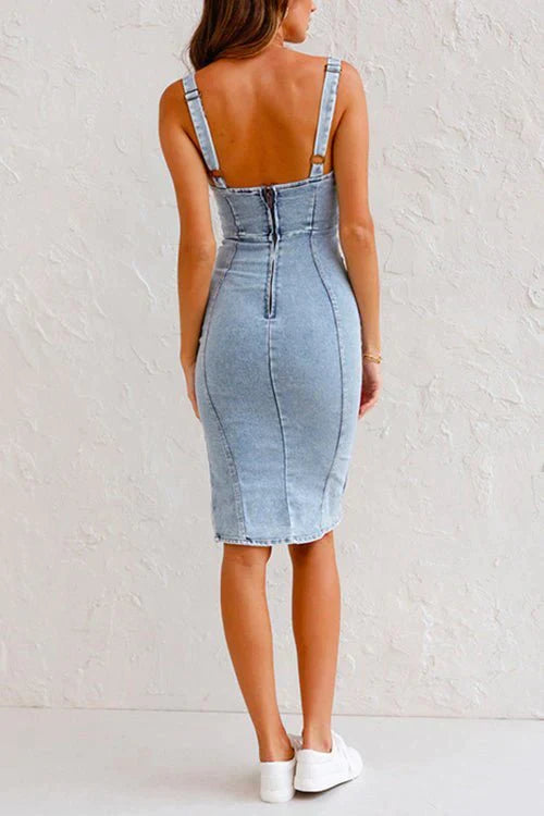 Annette - Denim dress with adjustable straps