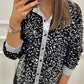 Julie - Sparkle Lapel Blouse