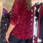 Julie - Sparkle Lapel Blouse