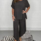 Romana - Casual cotton and linen suit with round neck