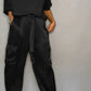 Kleya - Two-piece suit in smooth satin with mid-length top and trousers for women