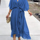Monica - chiffon dress with V-neck, elegant and stylish