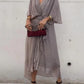 Monica - chiffon dress with V-neck, elegant and stylish
