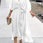Monica - chiffon dress with V-neck, elegant and stylish