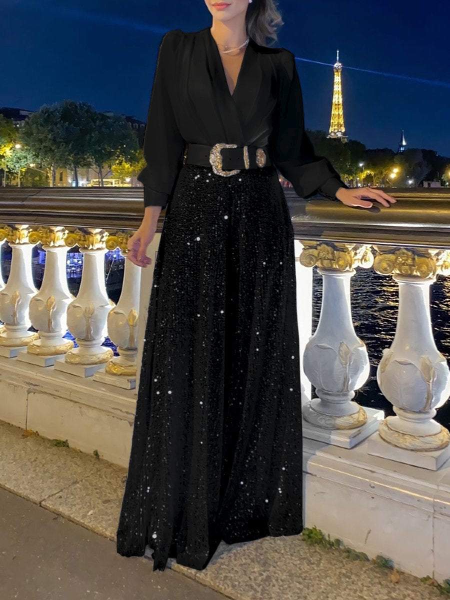 Darla - Elegant sequin set [top+pants]