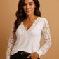 Lace Blouse with V-Neck for Women