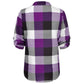 Plaid Spring Blouse with V-Neck in Plus Size