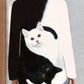 T-Shirt with Cat Print and Trendy Color Blocks – Summer 2025 Collection – Marit