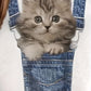 Cat Print T-Shirt with Trendy Color Block Details for Summer 2025 – Celeste