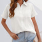 Short-sleeved cotton blouse with button placket - Elin, Spring 2025 Edition