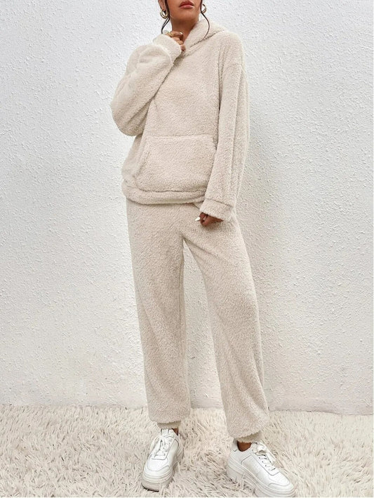 Ultra-Comfortable Teddy House Suit with Hoodie - Lana