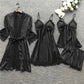 Luxurious Satin Nightgown Set - Aurora