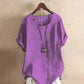 Short Sleeve Blouse with Round Neck for Spring 2025 – Nora