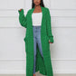 Theodora - Casual long cardigan with V-neck