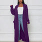 Theodora - Casual long cardigan with V-neck