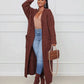 Theodora - Casual long cardigan with V-neck