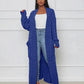 Theodora - Casual long cardigan with V-neck