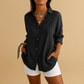 Airy Blouse in Cotton-Linen Mix for Women