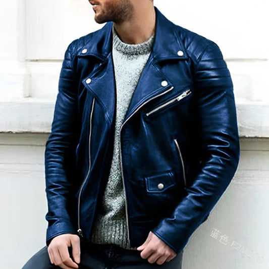Leather Biker Jacket - Ryder