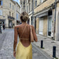 Adelaide - Elegant yellow midi dress