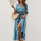 Liza - Printed dress with V-neckline
