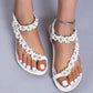 Maxine - Flat summer flower sandals