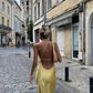 Adelaide - Elegant yellow midi dress