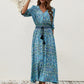 Liza - Printed dress with V-neckline