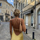 Adelaide - Elegant yellow midi dress