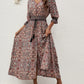 Liza - Printed dress with V-neckline