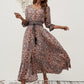 Liza - Printed dress with V-neckline