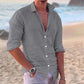 Shirt - Relaxed and Stylish - Airy Linen, Long Sleeves - Ideal for Summer