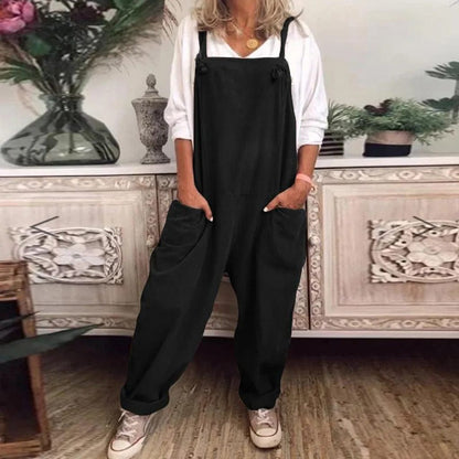 Yseult - Overall Jumpsuit made from casually tied cotton and linen