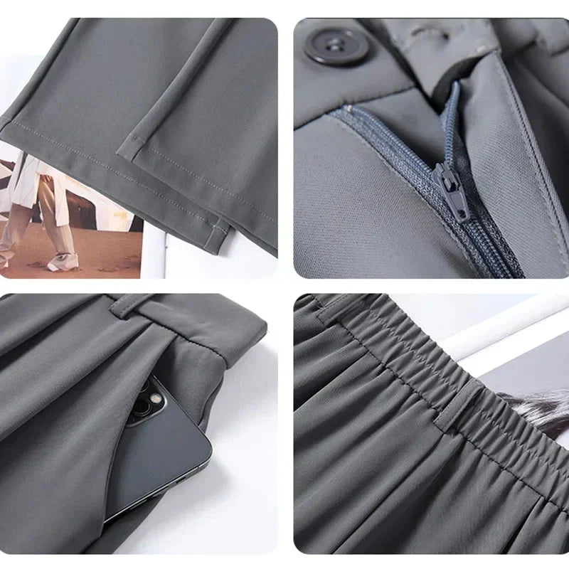 Aimie High-Waisted Trousers with Wide Leg