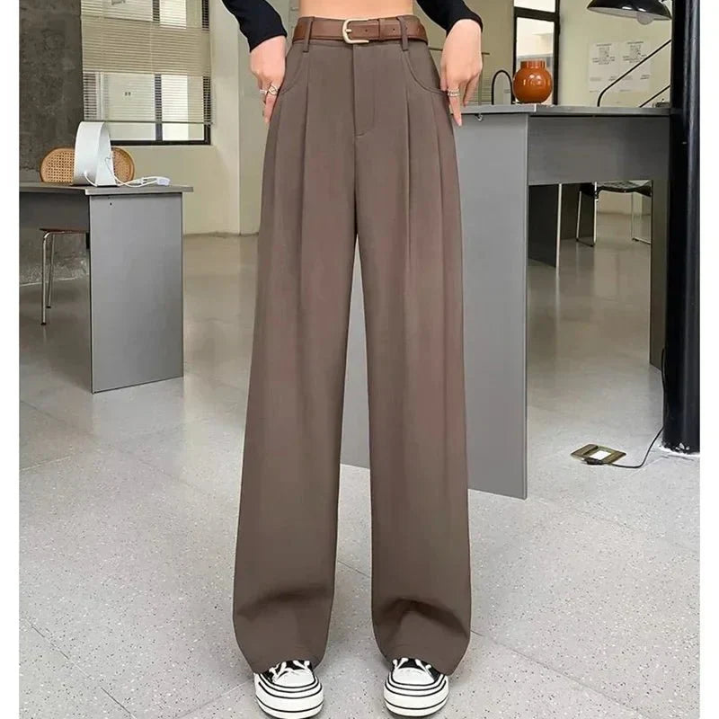 Aimie High-Waisted Trousers with Wide Leg