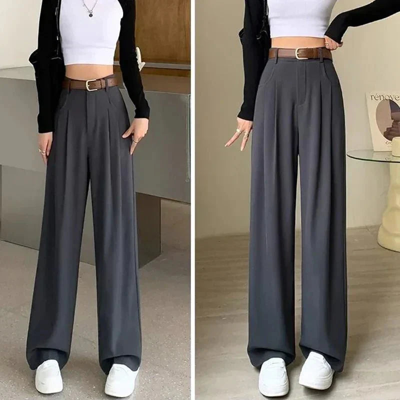 Aimie High-Waisted Trousers with Wide Leg