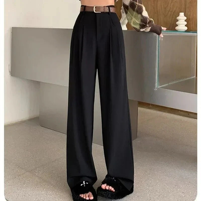 Aimie High-Waisted Trousers with Wide Leg