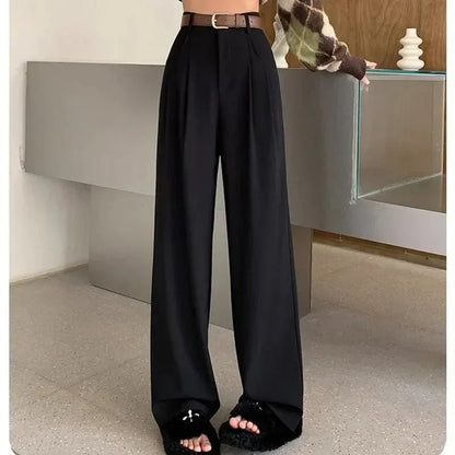 Aimie High-Waisted Trousers with Wide Leg