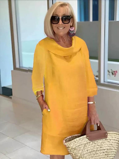 Heidi Dress with Folded Neckline