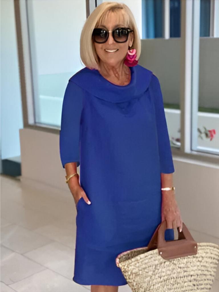 Heidi Dress with Folded Neckline