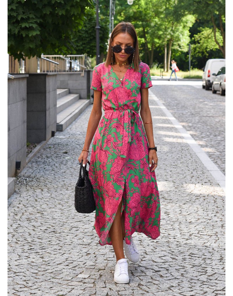Linn Printed Wrap Dress