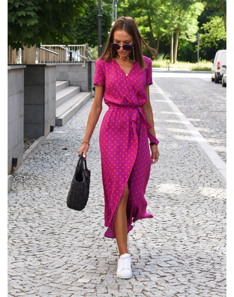 Linn Printed Wrap Dress