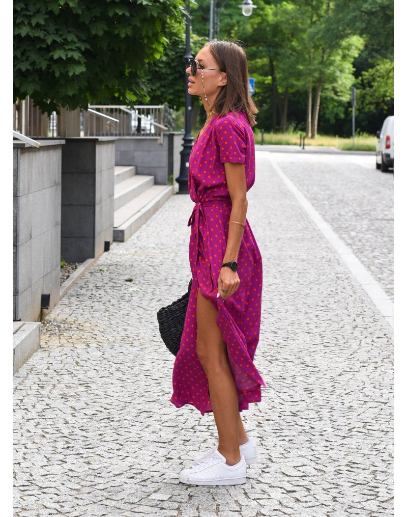 Linn Printed Wrap Dress