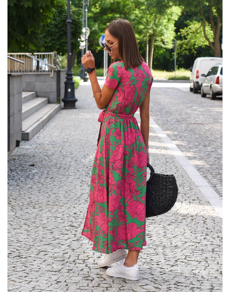 Linn Printed Wrap Dress
