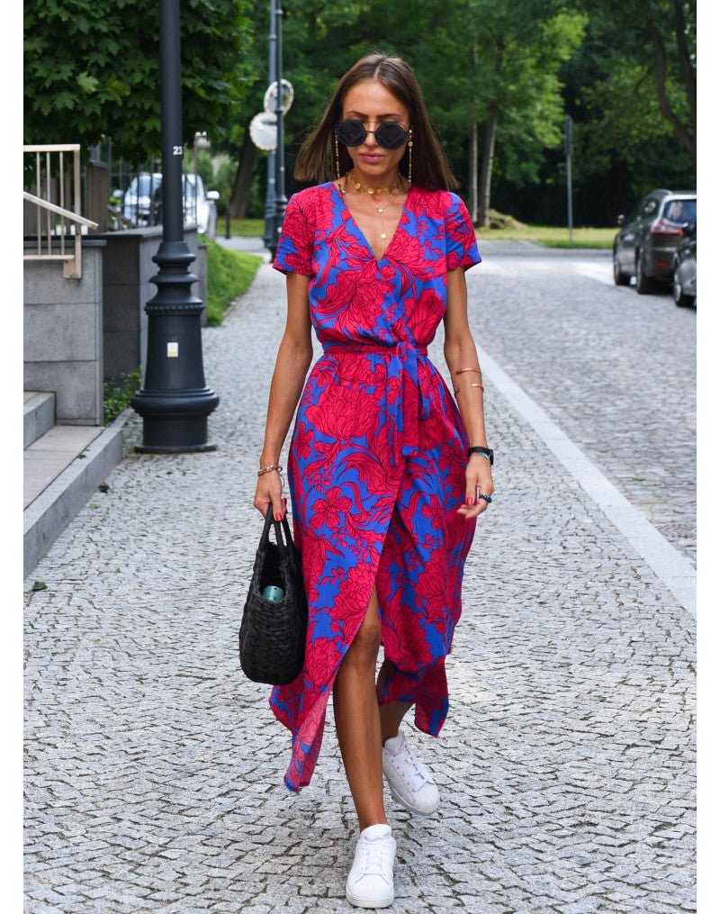 Linn Printed Wrap Dress