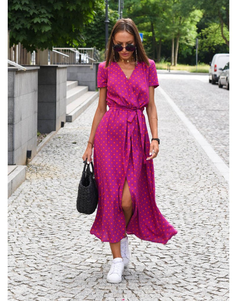 Linn Printed Wrap Dress