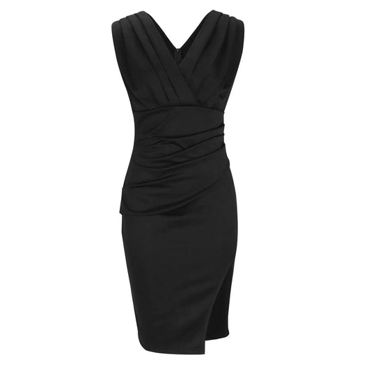 Samira pleated dress with slit