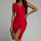 Samira pleated dress with slit