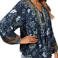 Vintage Boho Summer Blouse with Floral Print and Long Sleeves – Sana