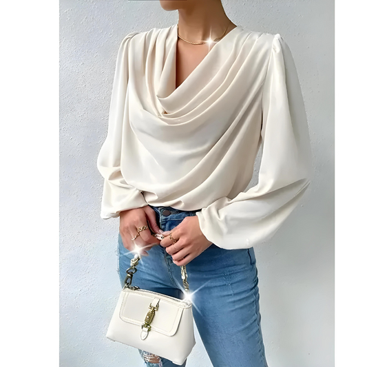Maddalena | Women's elegant satin - blouse